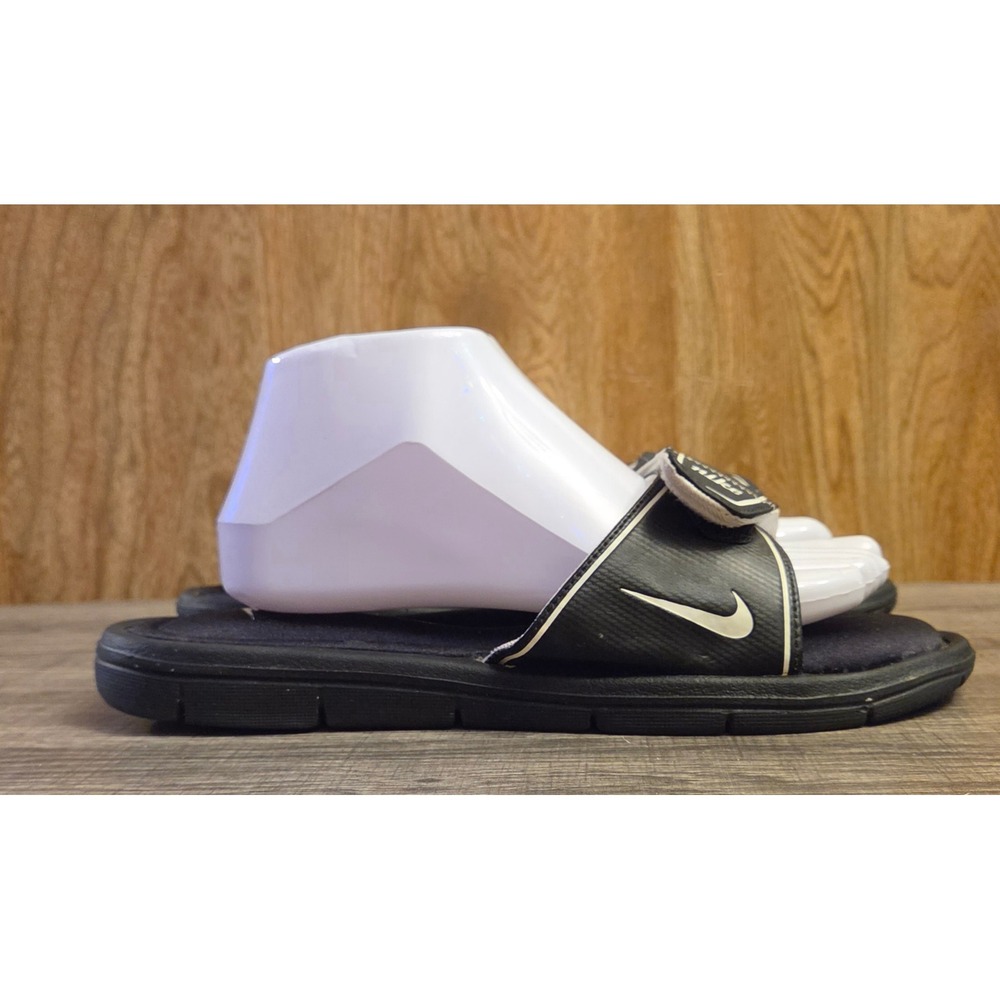 Nike Comfort Footbed Slide Sandals Womens Size 10 Black White Cushioned